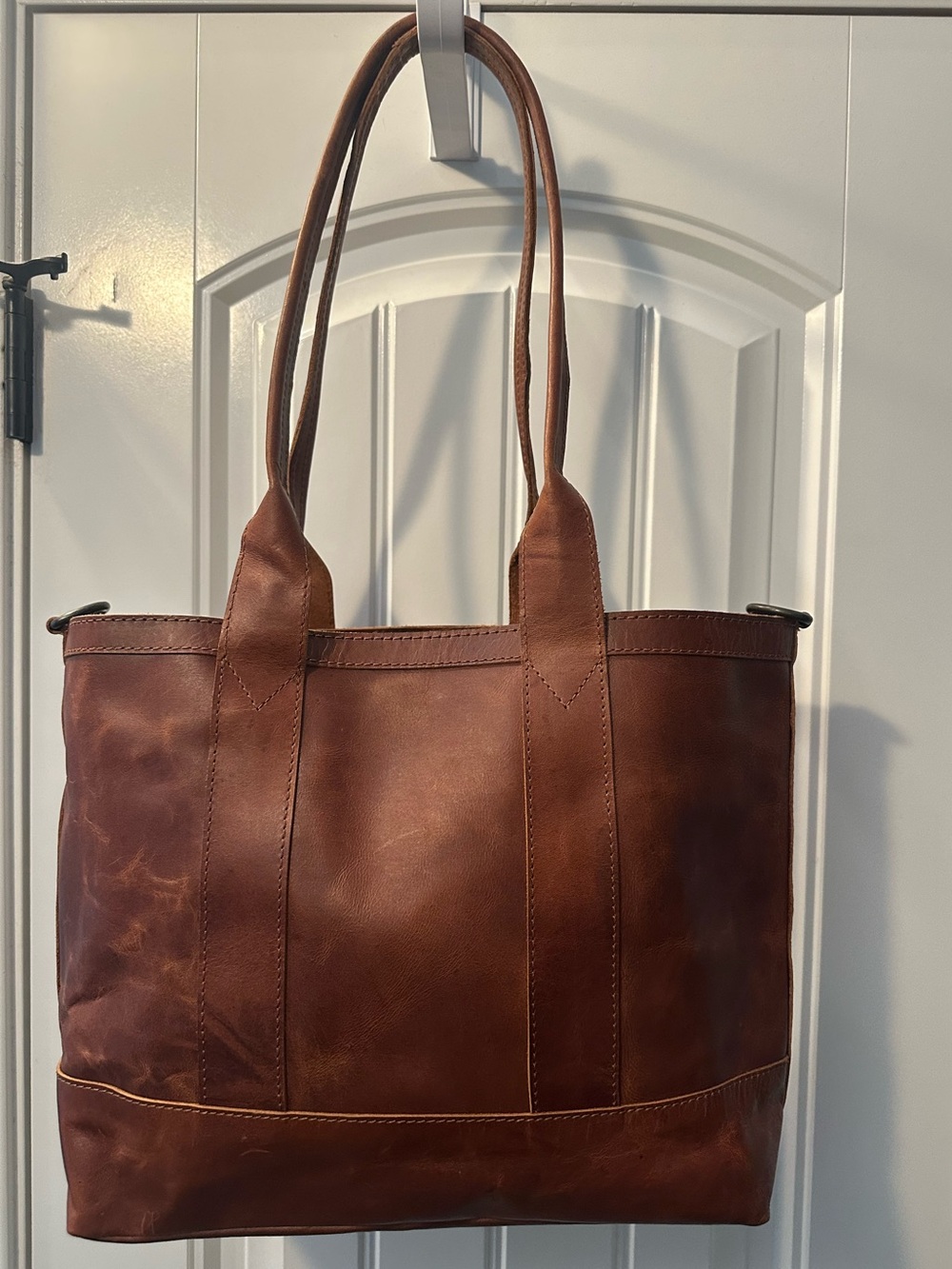 Full grain leather tote